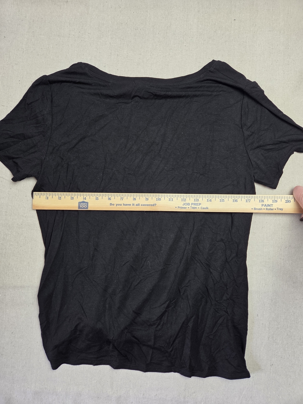 Women’s Black V-Neck Side Tie Tee - Picture 8 of 10